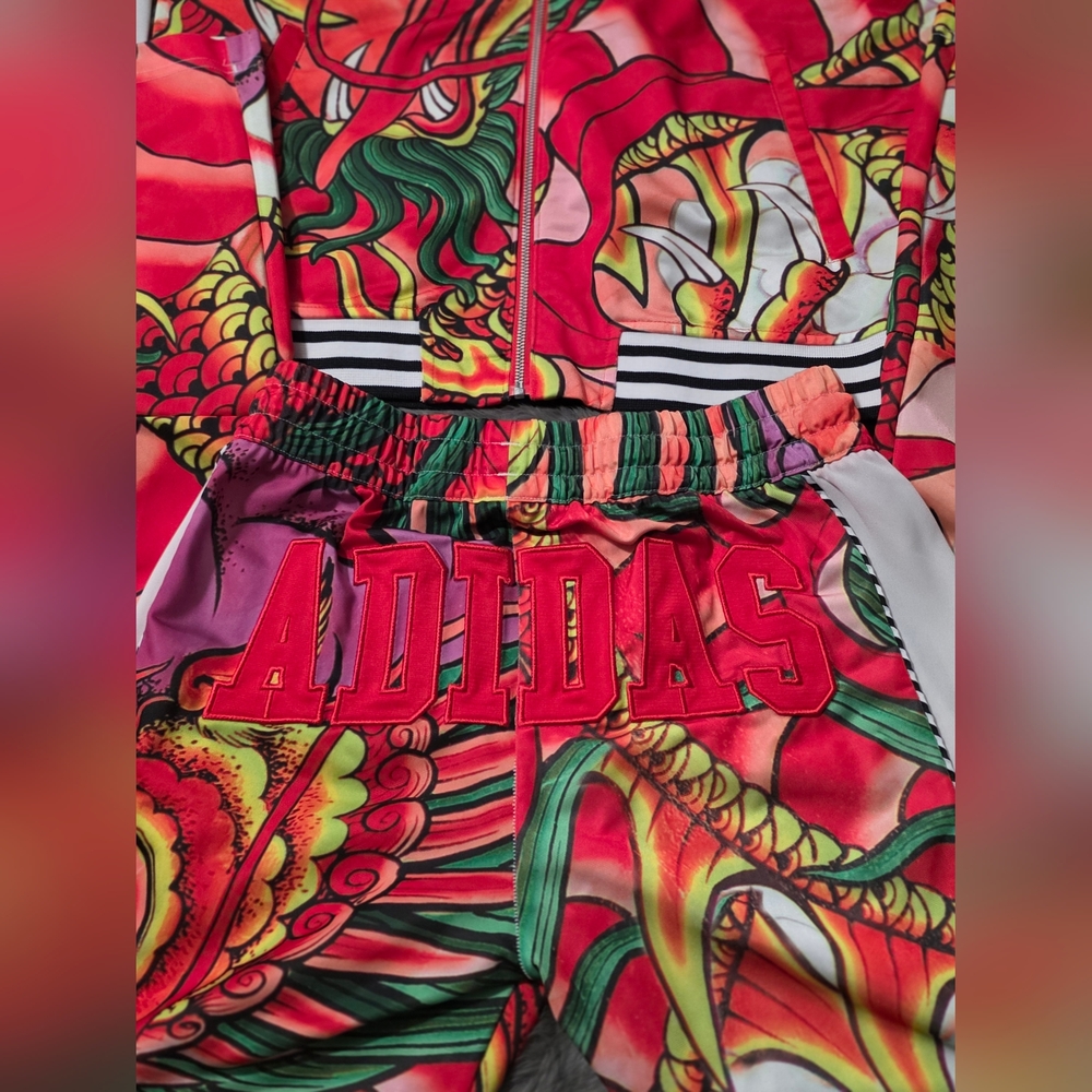 Adidas Originals Rita Ora Dragon Print 3 Piece Set Size Small - Picture 12 of 16